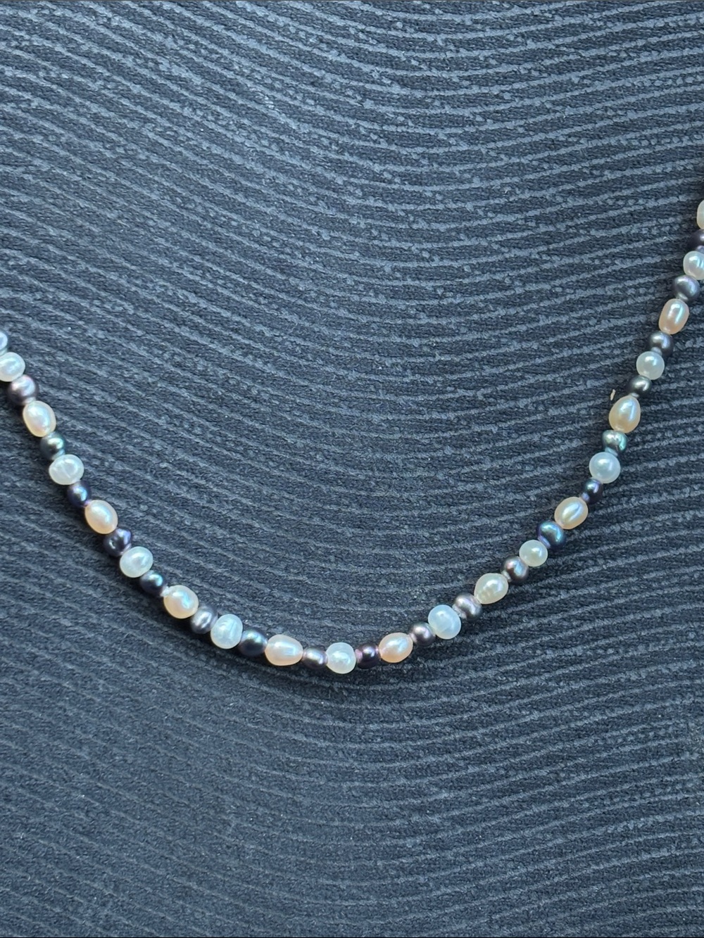 Real Freshwater Pearl Multi-Color Strand Necklace Back Peach White Fine Jewelry